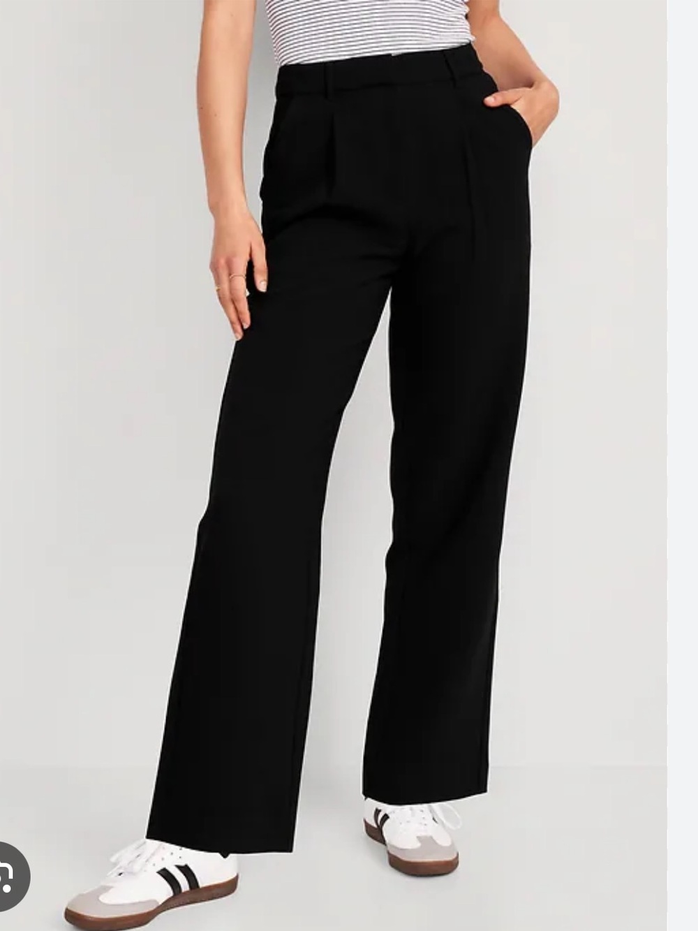Old Navy Black Taylor Wide-Leg Trousers